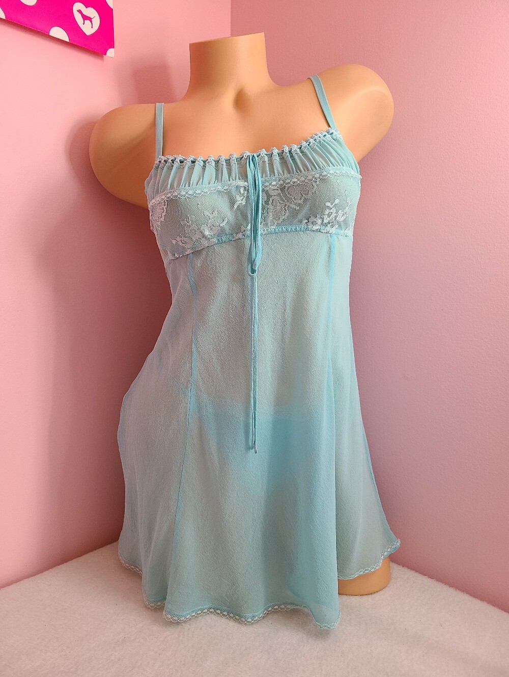 Rare Vintage Y2K Victoria's Secret 100% Silk Milkmaid Babydoll & Panty Set Sz Sm